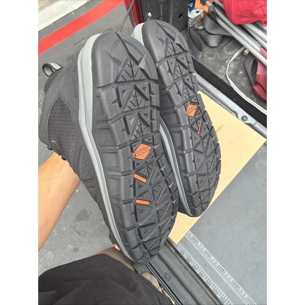 New Merrell Mens Size 6.5 Fullbench Speed Mid CF Black Work & Safety Boots  EH